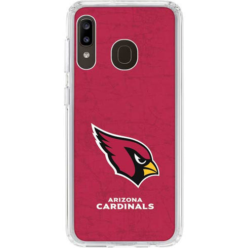 NFL Arizona Cardinals Distressed Galaxy A20 Clear Case