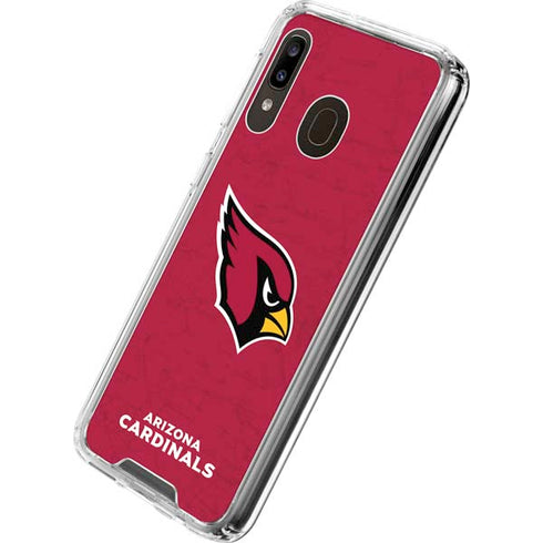 NFL Arizona Cardinals Distressed Galaxy A30 Clear Case