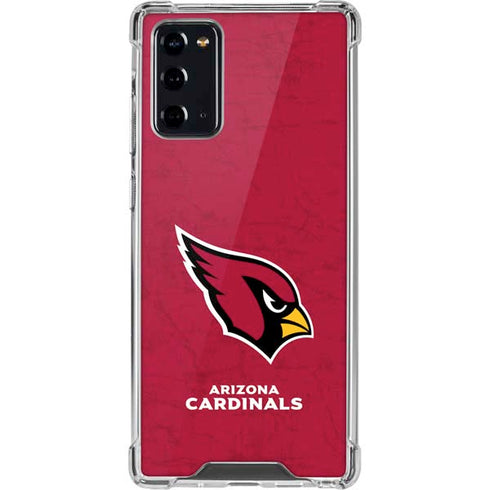 NFL Arizona Cardinals Distressed Galaxy Note20 5G Clear Case