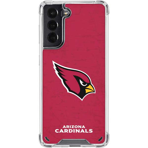 NFL Arizona Cardinals Distressed Galaxy S21 5G Clear Case
