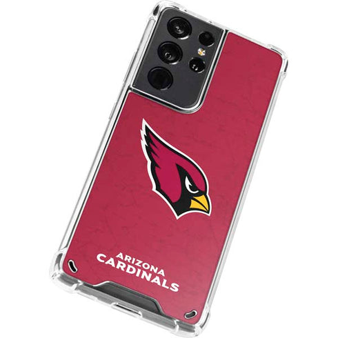 NFL Arizona Cardinals Distressed Galaxy S21 Ultra 5G Clear Case