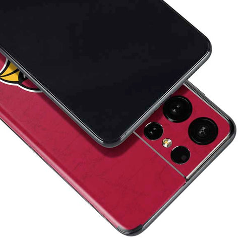 NFL Arizona Cardinals Distressed Galaxy S21 Ultra 5G Skin