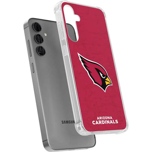 NFL Arizona Cardinals Distressed Galaxy S24 Plus Clear Case