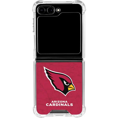 NFL Arizona Cardinals Distressed Galaxy Z Flip5 5G Clear Case