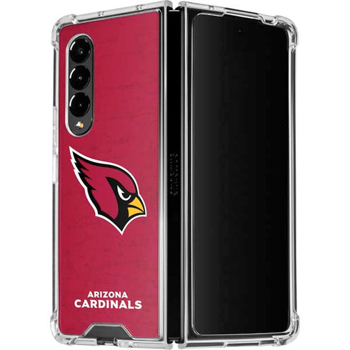 NFL Arizona Cardinals Distressed Galaxy Z Fold4 5G Clear Case