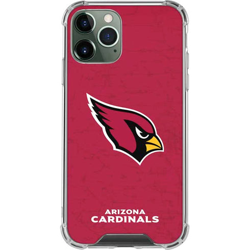 NFL Arizona Cardinals Distressed iPhone 12 Pro Clear Case