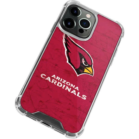 NFL Arizona Cardinals Distressed iPhone 13 Pro Clear Case