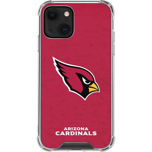 NFL Arizona Cardinals Distressed iPhone 14 Plus Clear Case