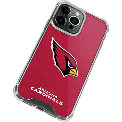 NFL Arizona Cardinals Distressed iPhone 14 Pro Clear Case