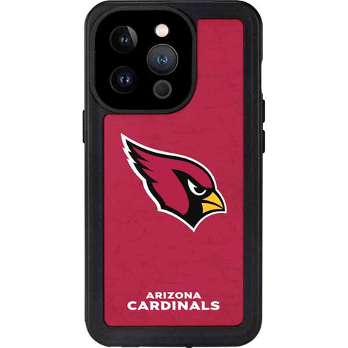 NFL Arizona Cardinals Distressed iPhone 14 Pro Waterproof Case