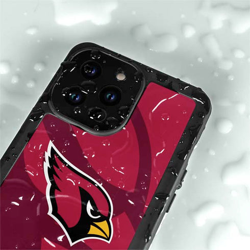 NFL Arizona Cardinals Double Vision iPhone 14 Pro Max Waterproof Case