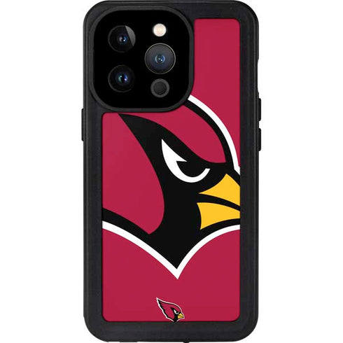 NFL Arizona Cardinals Large Logo iPhone 14 Pro Waterproof Case