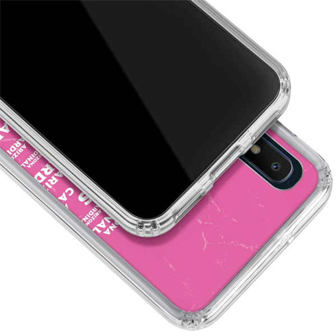 NFL Arizona Cardinals Pink Blast Galaxy A10e Clear Case