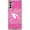 NFL Arizona Cardinals Pink Blast Galaxy A13 5G Clear Case