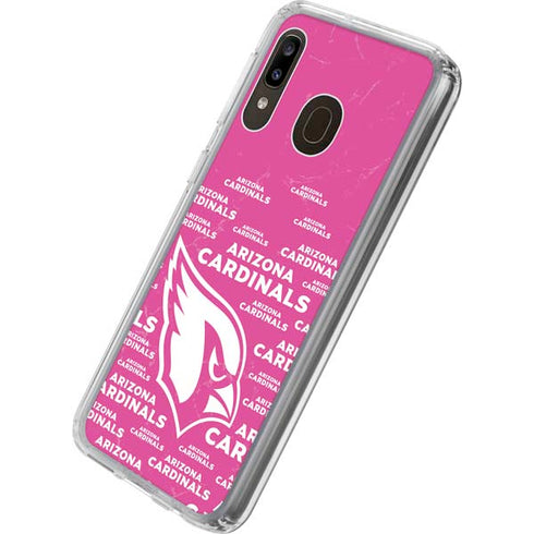 NFL Arizona Cardinals Pink Blast Galaxy A20 Clear Case