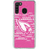 NFL Arizona Cardinals Pink Blast Galaxy A21 Clear Case