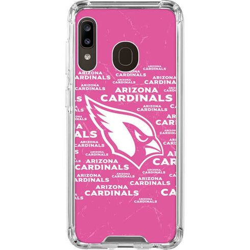 NFL Arizona Cardinals Pink Blast Galaxy A30 Clear Case