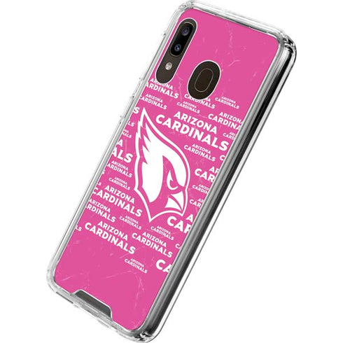 NFL Arizona Cardinals Pink Blast Galaxy A30 Clear Case
