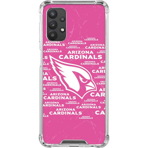 NFL Arizona Cardinals Pink Blast Galaxy A32 5G Clear Case