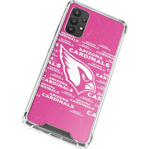 NFL Arizona Cardinals Pink Blast Galaxy A32 5G Clear Case