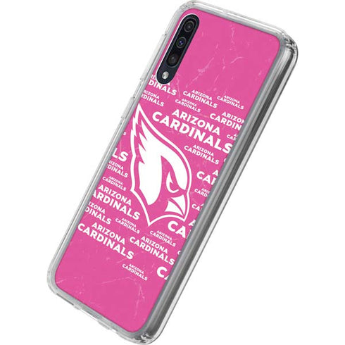 NFL Arizona Cardinals Pink Blast Galaxy A50 Clear Case