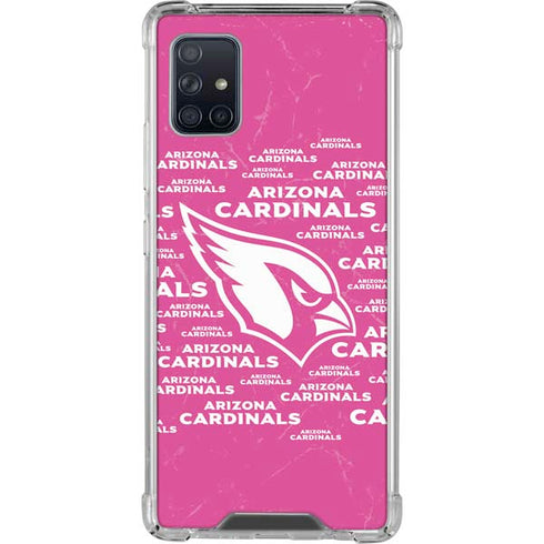 NFL Arizona Cardinals Pink Blast Galaxy A51 5G Clear Case