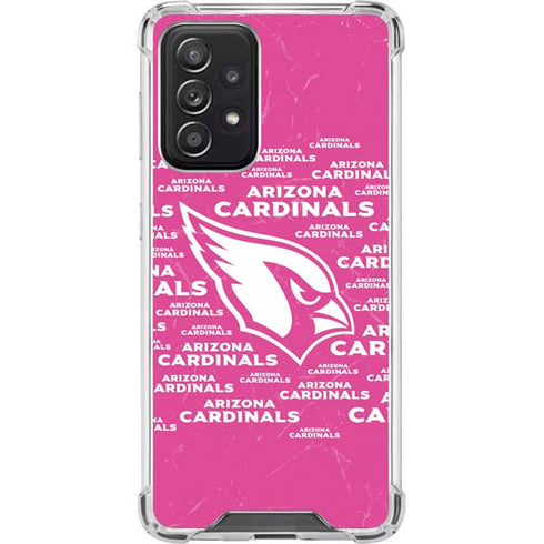 NFL Arizona Cardinals Pink Blast Galaxy A52 5G Clear Case