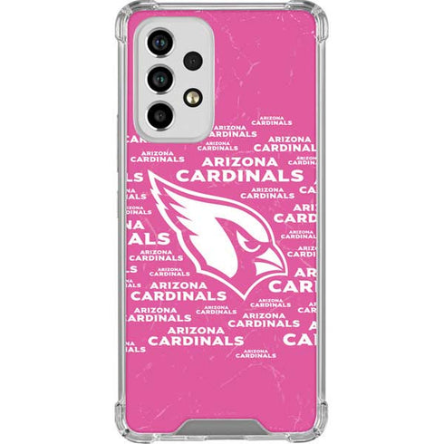 NFL Arizona Cardinals Pink Blast Galaxy A53 5G Clear Case