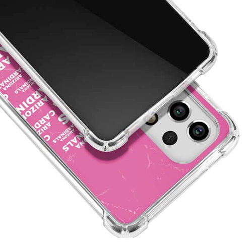 NFL Arizona Cardinals Pink Blast Galaxy A53 5G Clear Case