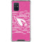 NFL Arizona Cardinals Pink Blast Galaxy A71 5G Clear Case