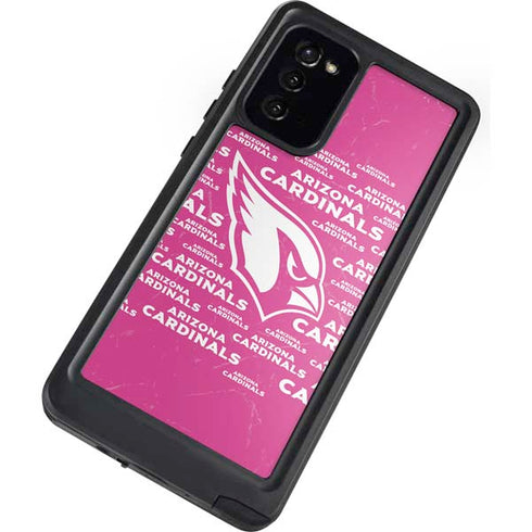 NFL Arizona Cardinals Pink Blast Galaxy Note20 5G Waterproof Case