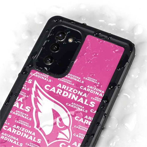 NFL Arizona Cardinals Pink Blast Galaxy Note20 5G Waterproof Case