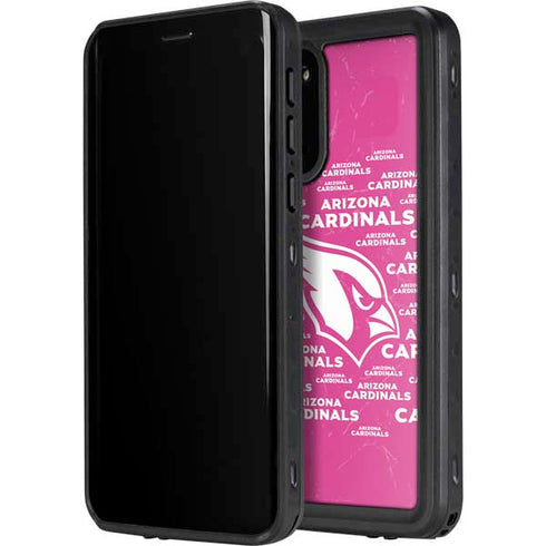 NFL Arizona Cardinals Pink Blast Galaxy S20 Waterproof Case