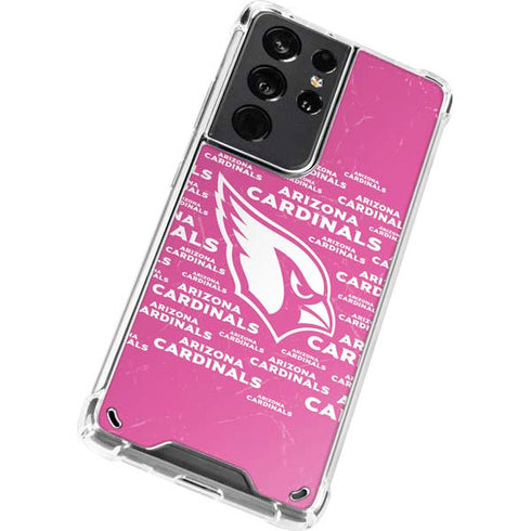 NFL Arizona Cardinals Pink Blast Galaxy S21 Ultra 5G Clear Case