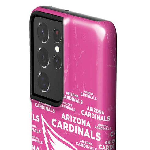 NFL Arizona Cardinals Pink Blast Galaxy S21 Ultra 5G Pro Case