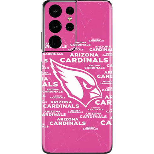 NFL Arizona Cardinals Pink Blast Galaxy S21 Ultra 5G Skin