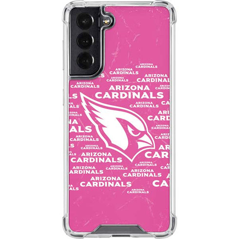 NFL Arizona Cardinals Pink Blast Galaxy S22 Clear Case