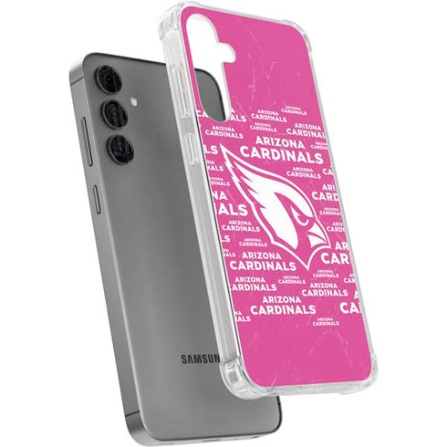 NFL Arizona Cardinals Pink Blast Galaxy S24 Plus Clear Case