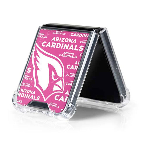 NFL Arizona Cardinals Pink Blast Galaxy Z Flip5 5G Clear Case