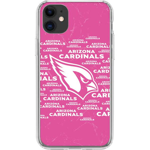 NFL Arizona Cardinals Pink Blast iPhone 11 Clear Case