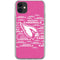 NFL Arizona Cardinals Pink Blast iPhone 11 Clear Case