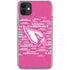 NFL Arizona Cardinals Pink Blast iPhone 11 Clear Case