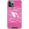 NFL Arizona Cardinals Pink Blast iPhone 11 Pro Max Clear Case