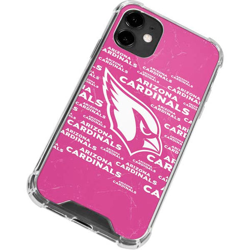 NFL Arizona Cardinals Pink Blast iPhone 12 Clear Case