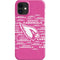 NFL Arizona Cardinals Pink Blast iPhone 12 Mini Lite Case