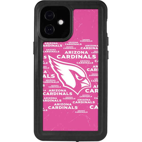 NFL Arizona Cardinals Pink Blast iPhone 12 Mini Waterproof Case