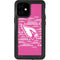NFL Arizona Cardinals Pink Blast iPhone 12 Mini Waterproof Case