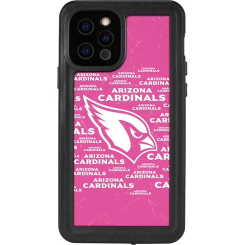 NFL Arizona Cardinals Pink Blast iPhone 12 Pro Waterproof Case