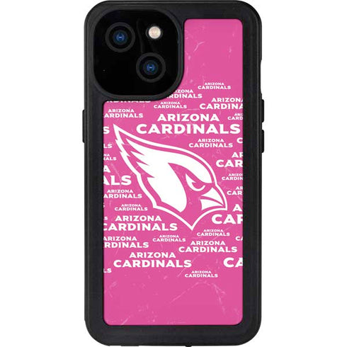 NFL Arizona Cardinals Pink Blast iPhone 13 Mini Waterproof Case