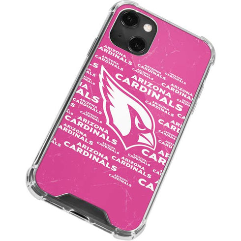 NFL Arizona Cardinals Pink Blast iPhone 14 Plus Clear Case